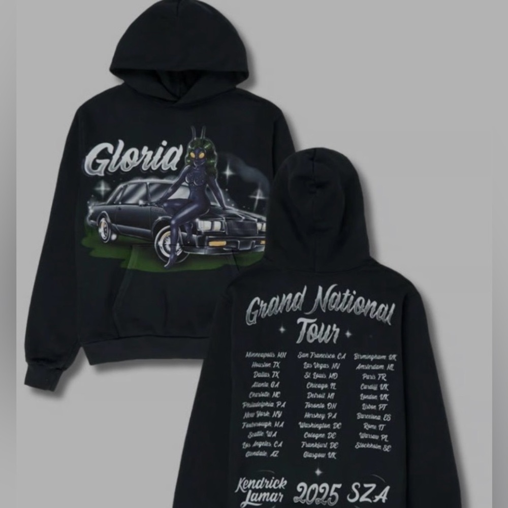 2025 Kendrick Lamar Gloria Grand National Tour SZA Adult Hoodie Sweatshirt Small